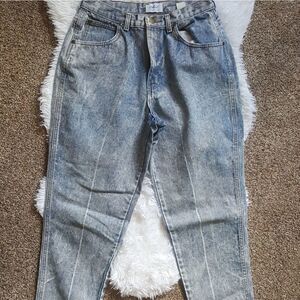 Chic Vintage High Rise Acid Wash Mom Jeans Women’s Size 14 P Petite‎